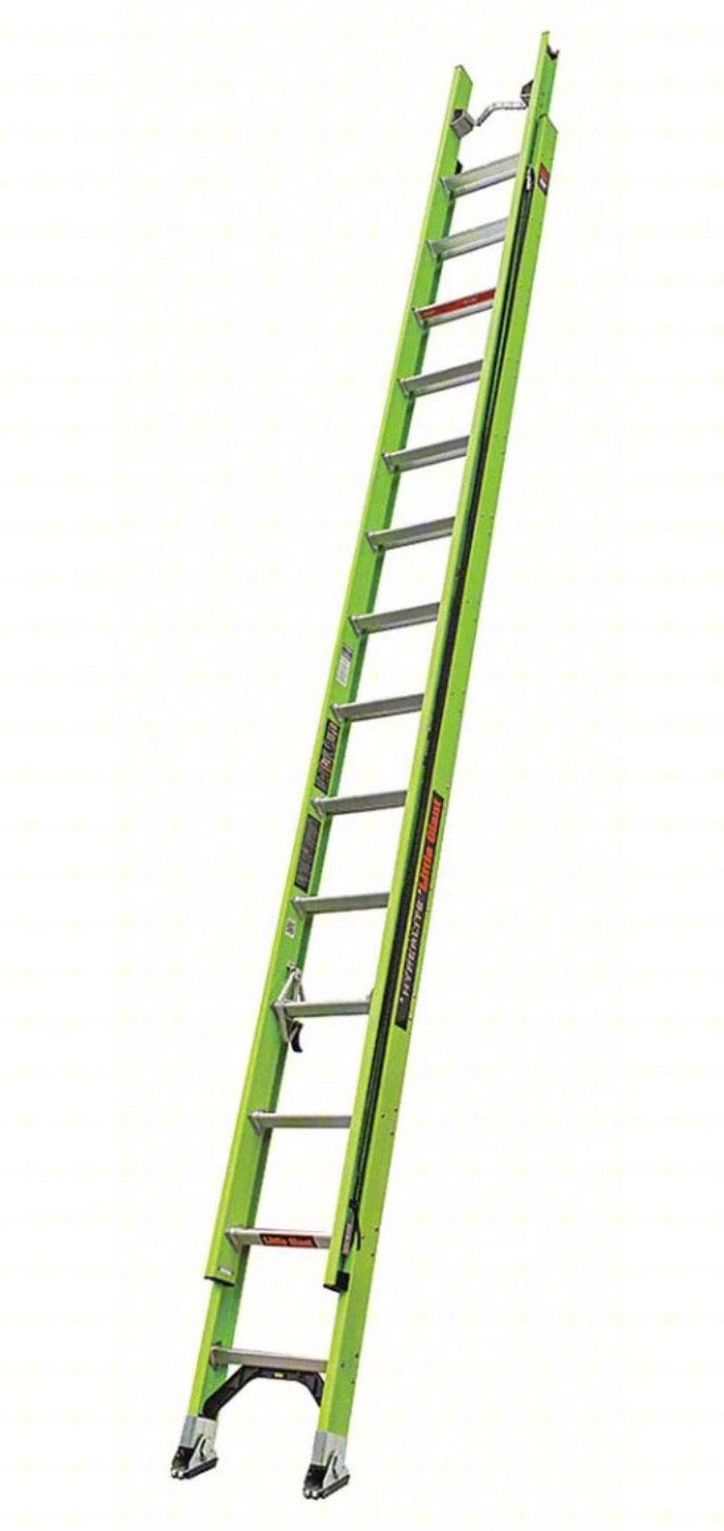 28’ Fiberglass Extension Ladder w- Cable Hooks