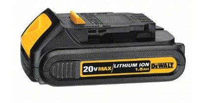 Battery: DEWALT®, 20V MAX, Li-ion, 1 Batteries Included, 1.5 Ah, 20V MAX, (1) Battery