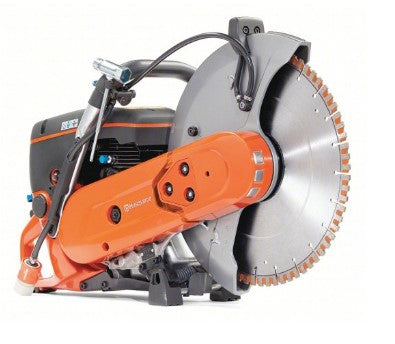 HUSQVARNA Concrete Saw: 14 in Blade Dia., Wet/Dry, 5 in Max. Cutting Dp, 5,400 RPM Max. Blade Speed