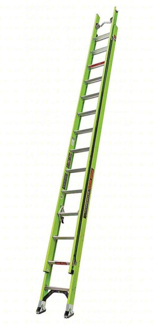 28’ Fiberglass Extension Ladder w- Cable Hooks