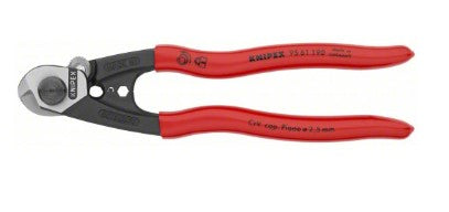 KNIPEX Wire Rope Cutter: Plastic Handle, Shear, For 1/4 in Max Dia Copper Electrical Cable