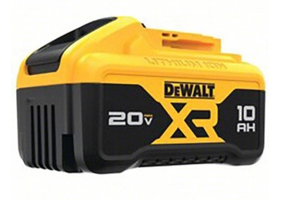 Battery: DEWALT®, XR, Li-ion, 1 Batteries Included, 10 Ah, 20V MAX XR®, (1) Battery