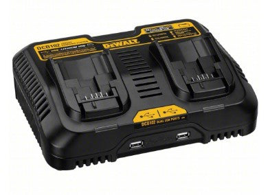 Battery Charger: DEWALT®, Multi-Port Simultaneous Charging, For 12V/20V, Li-ion, Std, 120V