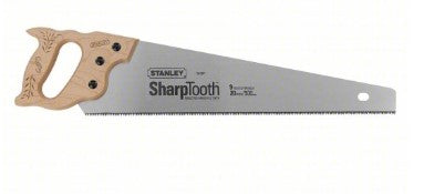 STANLEY Hand Saw: 20 in Blade Lg, Steel, 25 in Overall Lg, 8, Wood