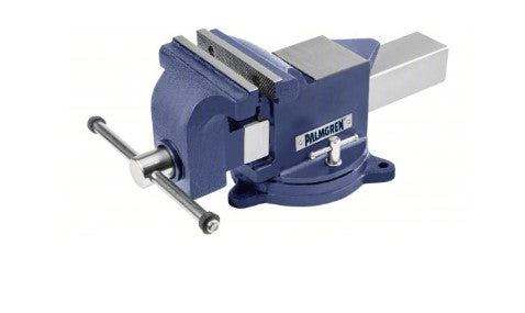 PALMGREN Bench Vise: Std Duty, Covered, 6 in Jaw Face Wd, 6 in Max Jaw Opening, 2 7/8 in Throat Dp