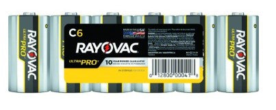 Battery: C, Everyday, Alkaline, 1.5V DC, UltraPro, 6 PK