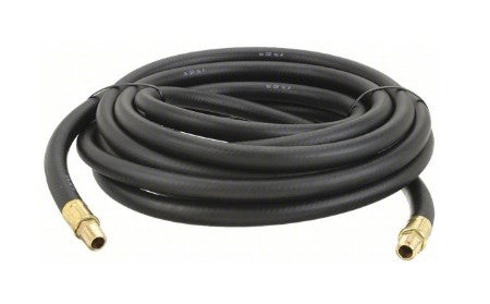 CONTINENTAL Air Hose: 3/8 in Hose Inside Dia., Black, Brass 1/4 in MNPT x Brass 1/4 in MNPT