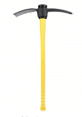 NUPLA Pick Mattock: Steel Head, 9 1/2 in Adze Lg, 3 1/2 in Adze Wd, Fiberglass Handle