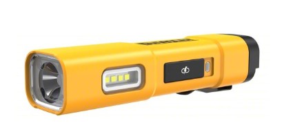 DEWALT Cordless Flashlight: USB, 1,000 lm Max., 3 Modes, Belt Clip/Hook/Magnet, Bare Tool