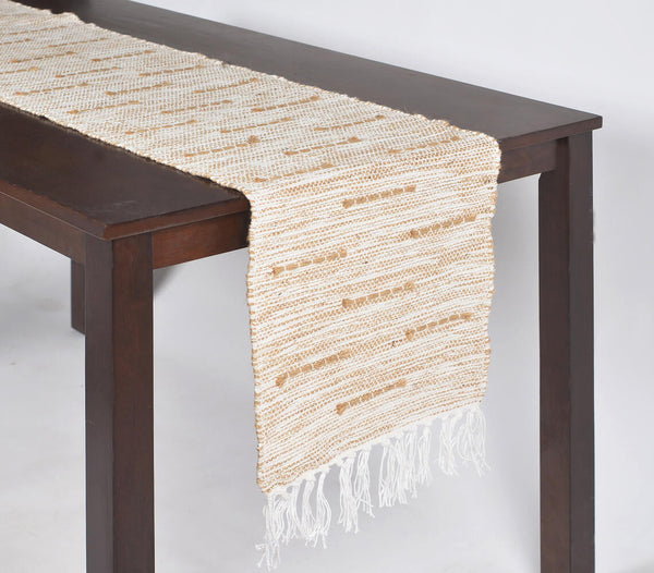 Earthy Textured Cotton Table Runner