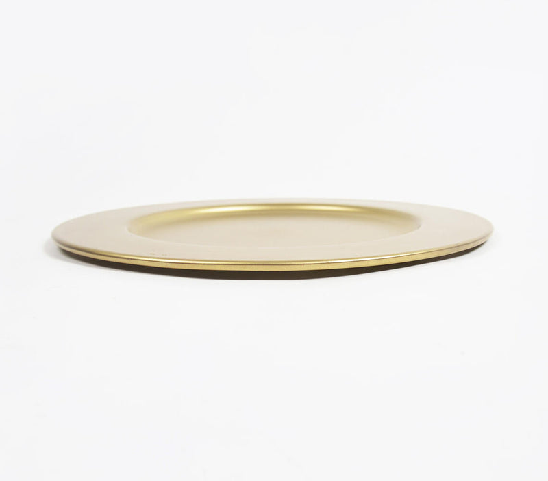 Gold-Toned Sun Round Charger Plate