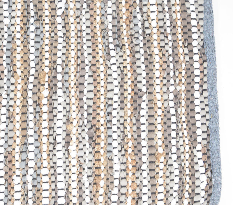 Handwoven Jute Striped Beige Rug