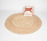 Handwoven Jute Fabric Beige Classic Spiral Rug