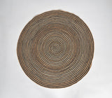Handwoven Jute & Discarded Fabric Brown Classic Spiral Rug