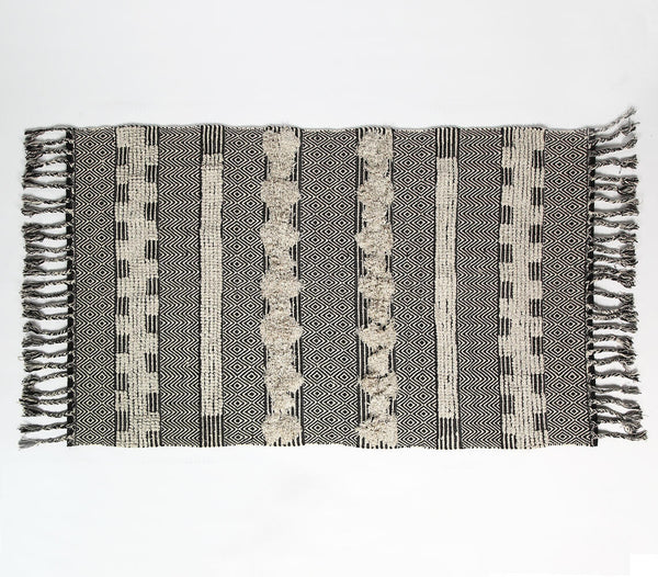 Geometric Tufted & Handwoven Rug