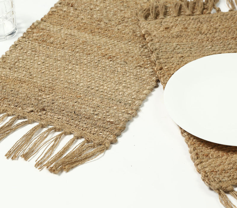 Hand Braided Tasseled Placemats (set of 4)