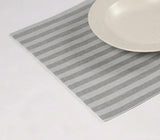 Striped Grey Cotton Placemats (set of 4)