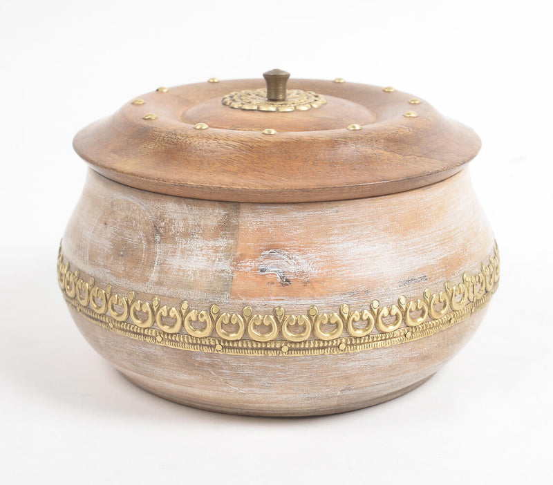 Turned Wooden Dome Jar with lid