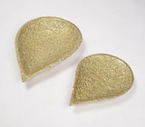 Lacquered Aluminium Drop-Shaped Decor Dishes (set of 2)