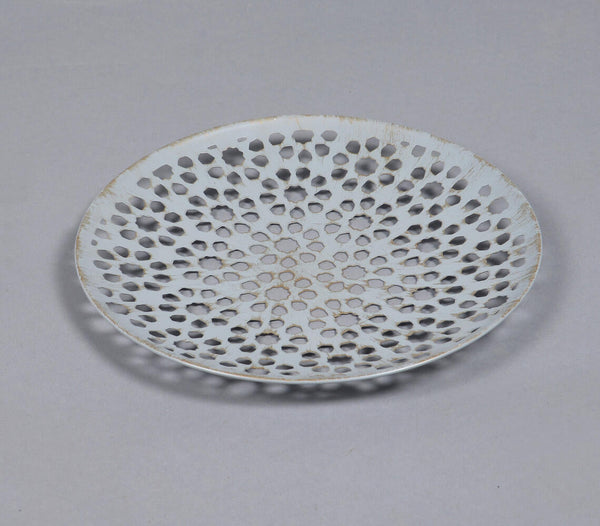Hand Cut Iron Floral Decorative Tray
