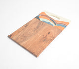 Abstract Enameled Mango Wood Chopping Board