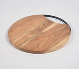 Minimal Round Acacia Chopping Board with Handle
