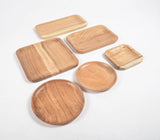 Assorted Acacia Wood Platters (set of 6)