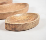 Marquise-Shaped Mango Wood Trays (set of 3)