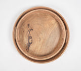 Raw Mango Wood Round Trays (set of 2)