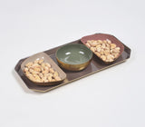 Enamelled Iron Dry Fruit Dishes and Tray Set