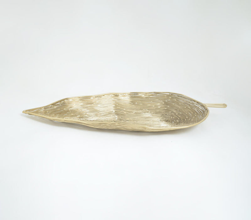 Handcrafted Banyan Leaf Structured Tray