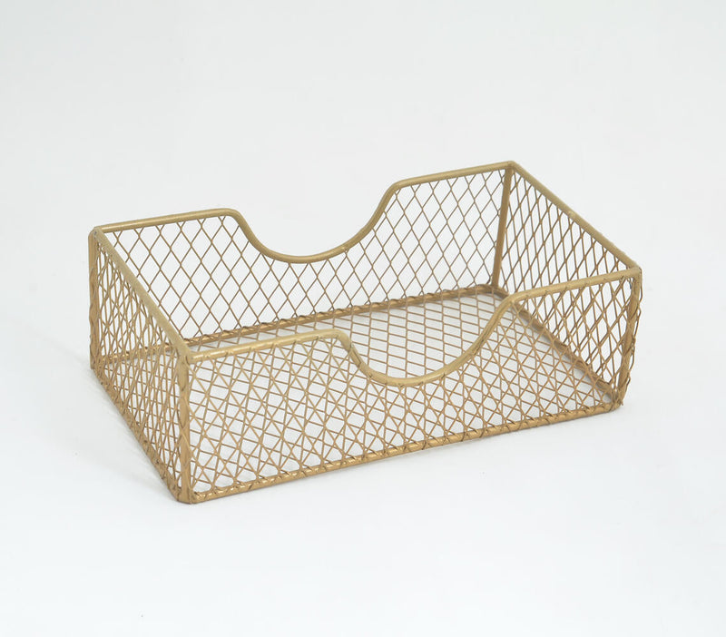 Handcrafted Iron Mesh Classic Tissue Holder Eco