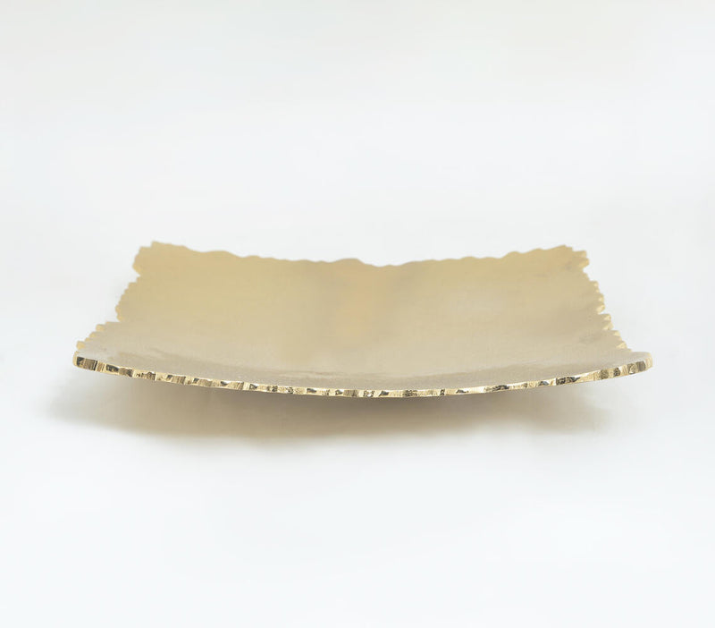 Uneven Cut Edge Square Aluminium Tray