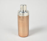 Hand Beaten Copper-Toned Stainless Steel Cocktail Shaker & Peg Measurer