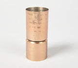 Hand Beaten Copper-Toned Stainless Steel Cocktail Shaker & Peg Measurer