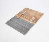 Colorblock Grey Stone & Wood Chopping Board Eco