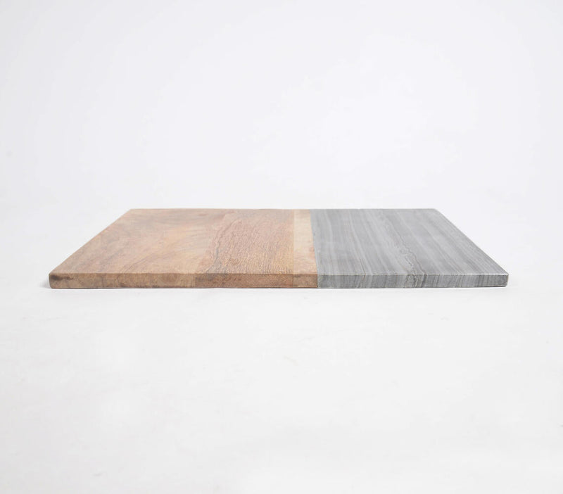 Colorblock Grey Stone & Wood Chopping Board Eco