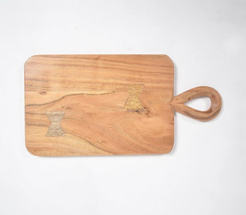 Minimal Cut-Out Acacia Wood Rectangle Chopping Board