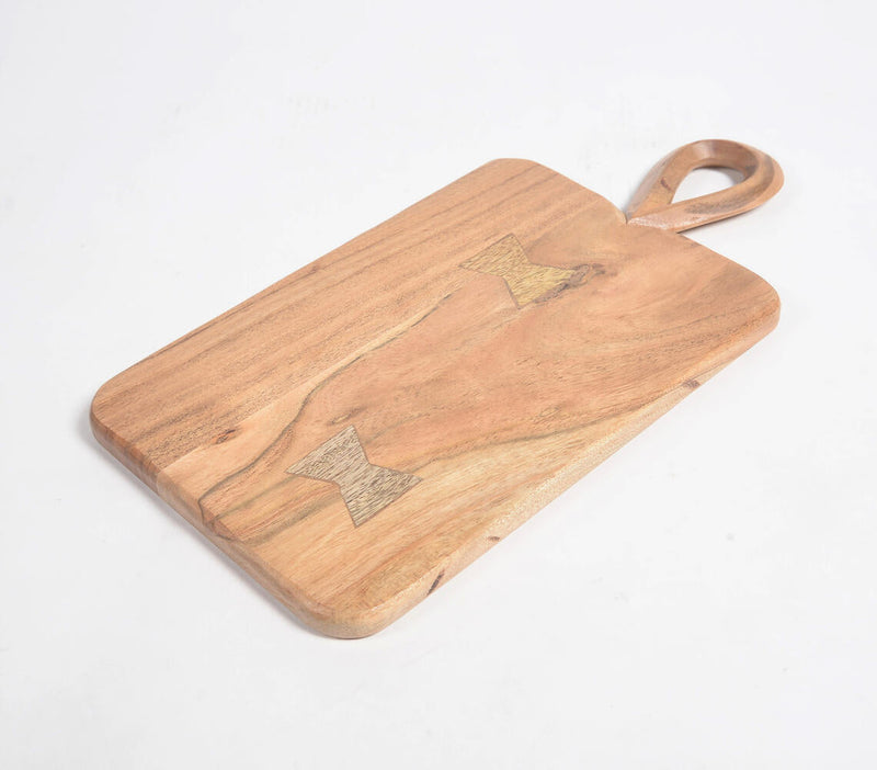 Minimal Cut-Out Acacia Wood Rectangle Chopping Board