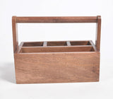 Hand Cut Mango Wood Caddy