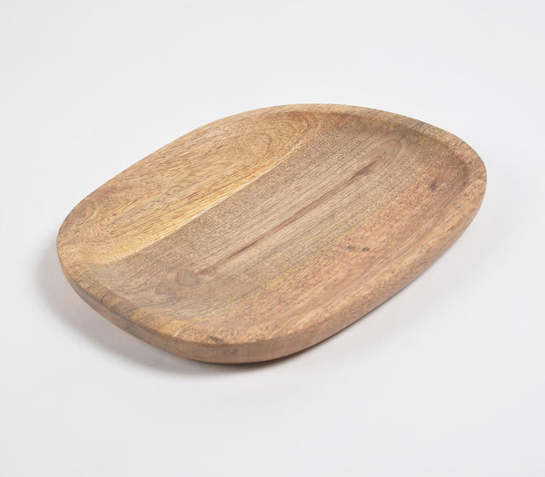 Hand Cut Natural Wood Platter