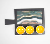 Contrasting Abstract Art Wood & Resin Serving Platter