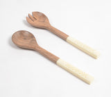 Hand carved wooden Salad Spoons
