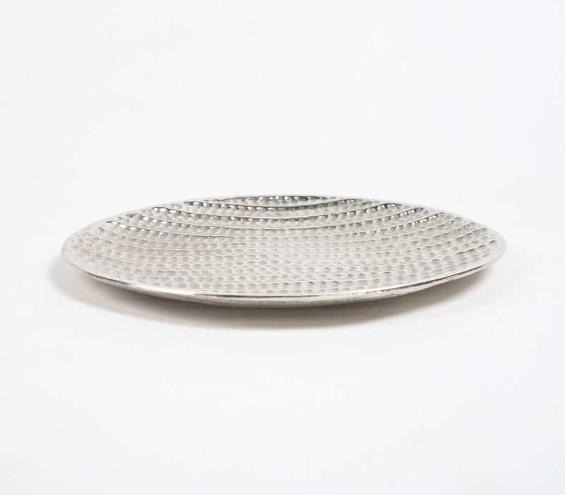 Honeycomb Textured Silver-Toned Aluminium Plate