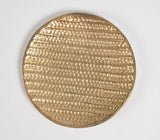Gold Toned Dented Aluminium Round Plate