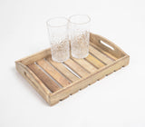 Hand Cut Classic Panelled Wooden Tray
