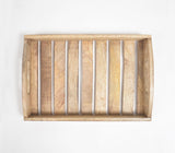 Hand Cut Classic Panelled Wooden Tray