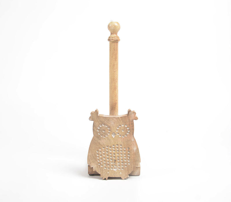 Wooden Owl Tissue Holder
