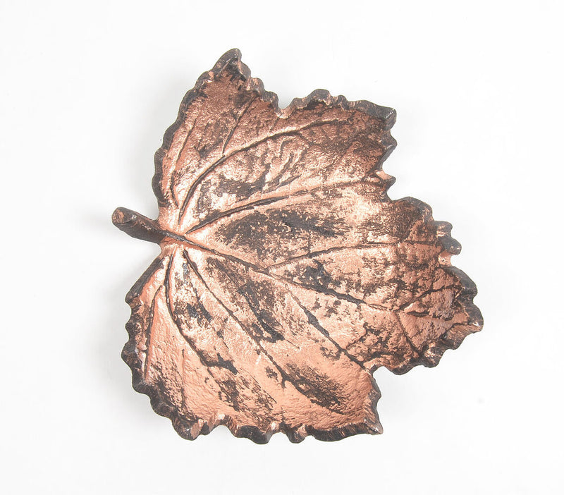 Vintage Gold-toned Maple Leaf Tray