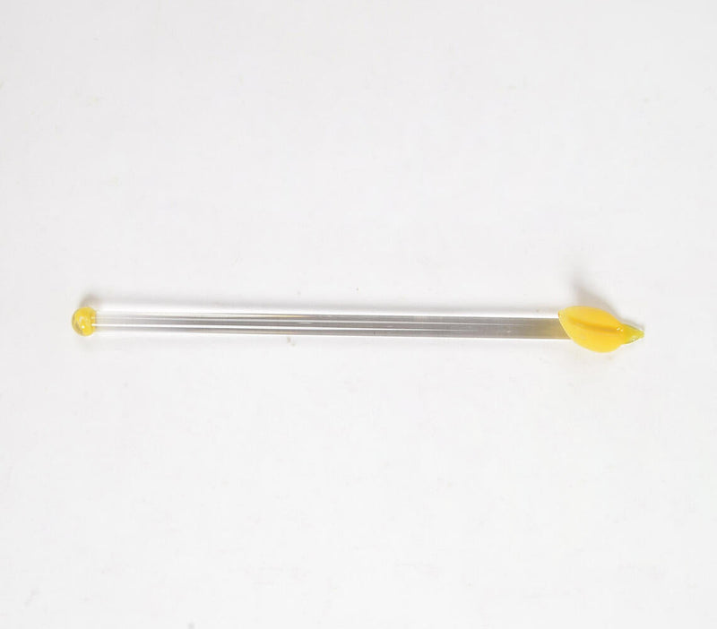 Glass Yellow Chilli Beverage Stirrer